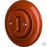 Выключатель кнопочный 1 кл. перекрестный, красно-коричневый глянцевый, Katy Paty OPAURGSl7 
