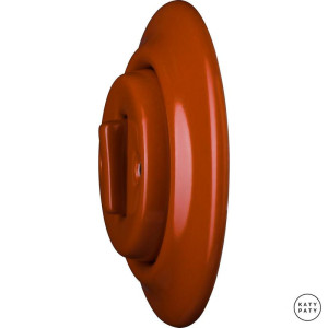 Выключатель кнопочный 1 кл. перекрестный, красно-коричневый глянцевый, Katy Paty OPAURGSl7