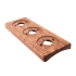 Рамка 3 местная деревянная на бревно D280 мм, ясень в масле, DecoWood ОМРкв3М-280