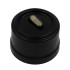 Выключатель пластик кнопочный 1 кл. проходной, Черный, ручка Бронза, Bironi B1-221-23-B
