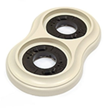 Рамка 2 местная деревянная D98 на бревно, Слоновая кость, Lindas 25669