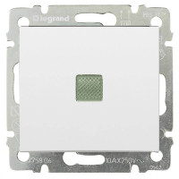 Выключатель 1 клав. проходной с подсветкой, белый, Valena Classic Legrand 774426