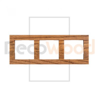 Рамка 3 местная деревянная под электрику JUNG/ABB Basic, Ясень в масле, DecoWood РЮАМ3-ЯМ