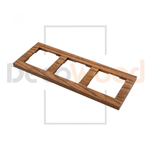 Рамка 3 местная деревянная под электрику JUNG/ABB Basic, Ясень в масле, DecoWood РЮАМ3-ЯМ