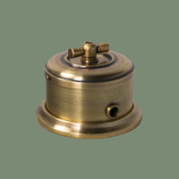Выключатель латунный 2 кл. (4 положения), светлая латунь, ДИП-200 Romatti D113-5-12