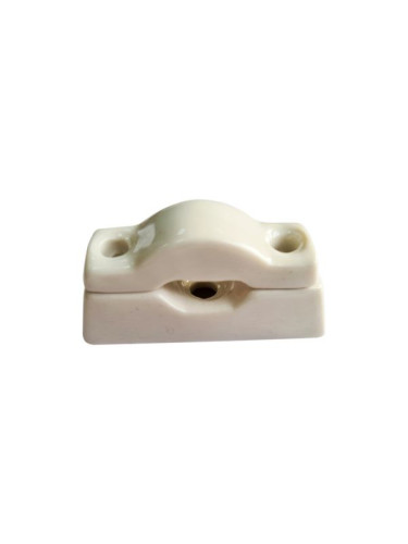 Универсальный керамический фиксатор (крепеж) для провода, Белый, Leanza ФКБ