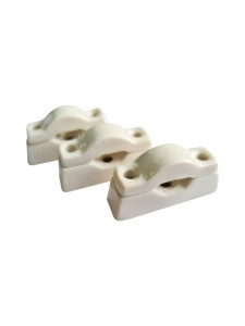 Универсальный керамический фиксатор (крепеж) для провода, Белый Bianco, Leanza ФКБ
