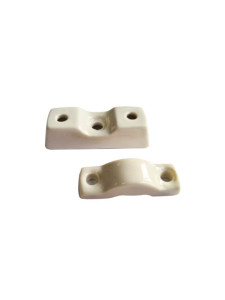 Универсальный керамический фиксатор (крепеж) для провода, Белый Bianco, Leanza ФКБ