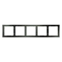 Рамка 5 местная, пластик, Титан, Voltum S70 VLS100506