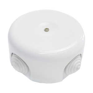 Распаячная коробка керамическая D90х45мм, цв. белый, EDISEL Verona RK90-K01