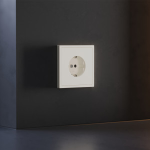 Лицевая панель для розетки с З/К и шторками, Хлопок, S70 Voltum VLS000713