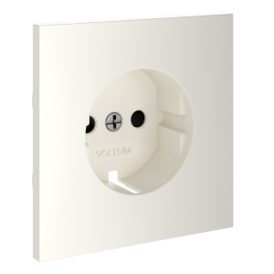 Лицевая панель для розетки с З/К и шторками, Хлопок, S70 Voltum VLS000713