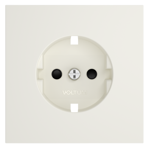 Лицевая панель для розетки с З/К и шторками, Хлопок, S70 Voltum VLS000713