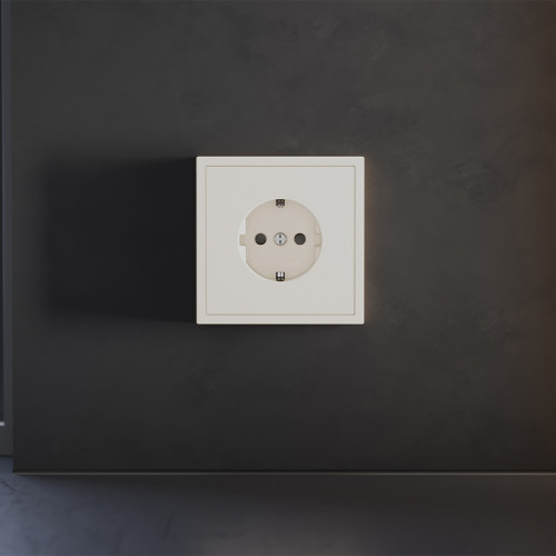 Лицевая панель для розетки с З/К и шторками, Хлопок, S70 Voltum VLS000713