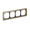 Рамка 4 местная, металл, Латунь, ArtGallery SE GAL312204