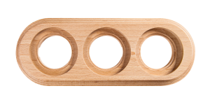 Рамка 3 местная дерево натурель Bironi BF1-630-10/П (скрытые пазы)