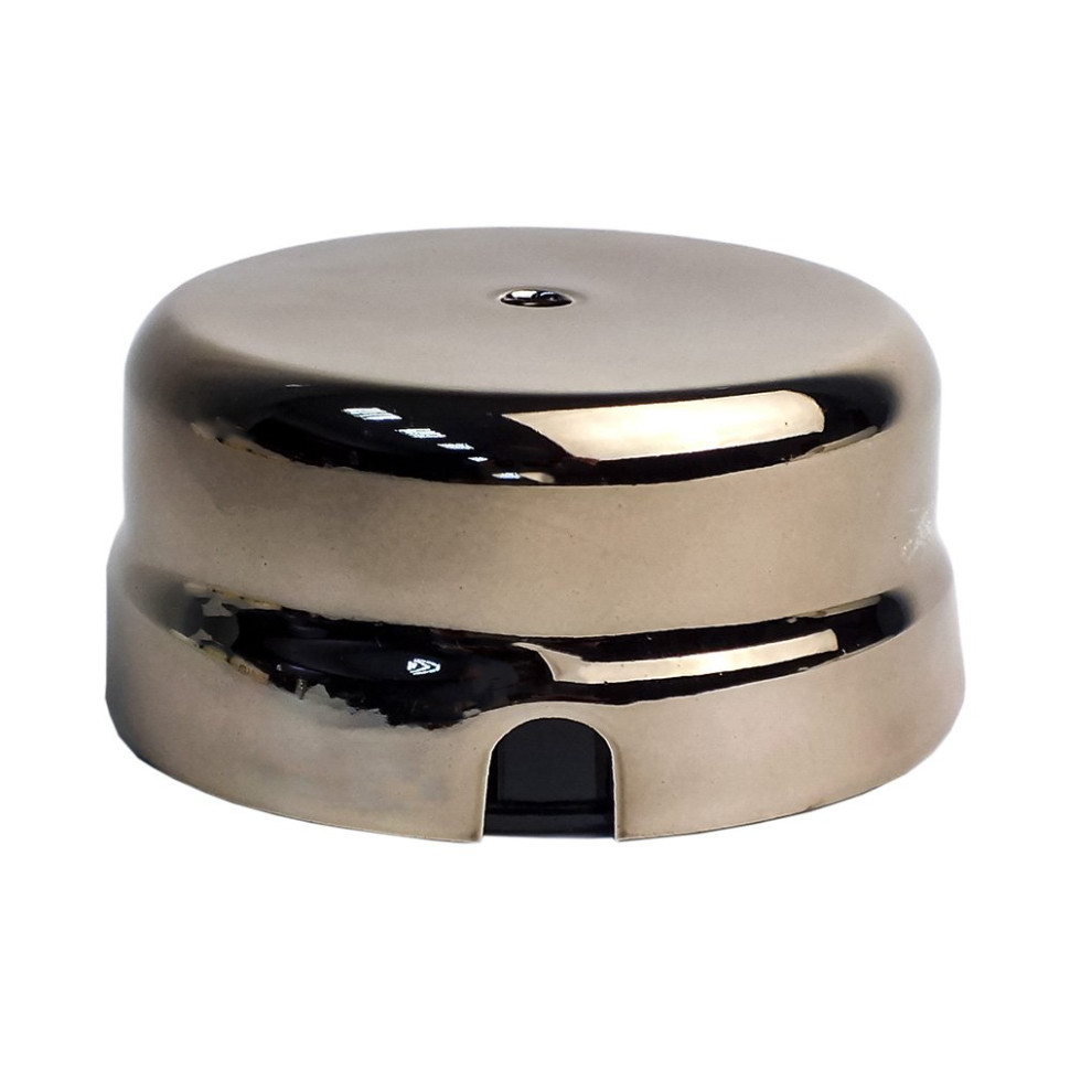 Распаячная коробка керамика D90х43 мм, цв. темное серебро, EDISEL  RKG90-KM08