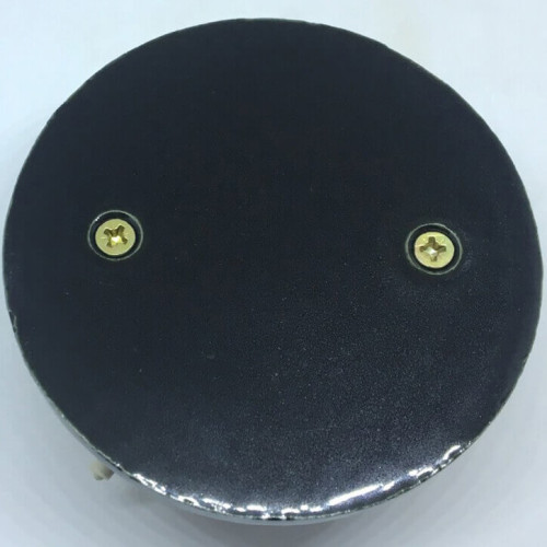 Распаечная коробка D80 с круглой крышкой, подложка береза, чёрный глянец, ЦИОН РКК-ЧГ1