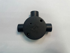 Тройник соединительный D20 мм., Черный муар, Petrucci ABSB320MR