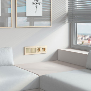 Рамка 4 местная металл, Шампань, AluMax Werkel W0043511