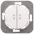 Выключатель кнопочный 2 кл. проходной, Перламутр, серия Прованс, Bylectrica С(6+6) 10-3363