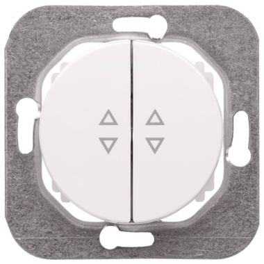 Выключатель кнопочный 2 кл. проходной, Перламутр, серия Прованс, Bylectrica С(6+6) 10-3363