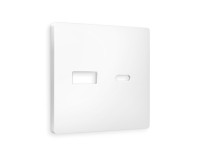 Лицевая панель розетки USB для быстрой зарядки тип A+C, Белый матовый, ALFA Quant Ambrella Volt AP1310