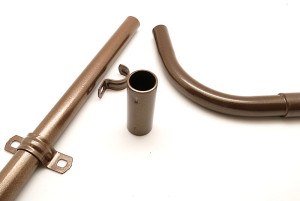 Скоба крепежная однолапковая для труб D16 мм., Бронза, Petrucci SP16BM