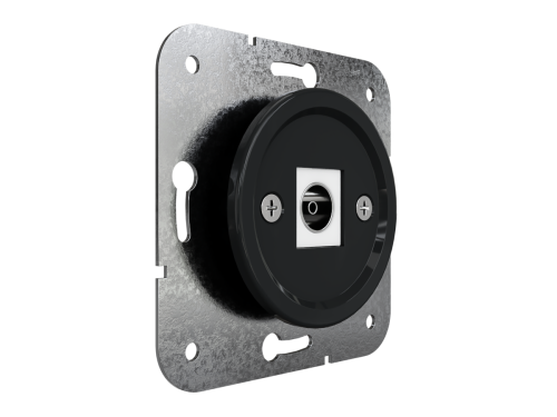 Розетка телевизионная TV (внутренний монт.), Антрацит, Лахта ТМ МезонинЪ GE35321-58