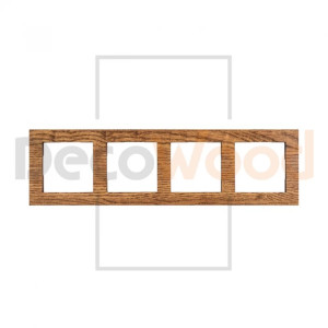 Рамка 4 местная деревянная под электрику JUNG/ABB Basic, Ясень в масле, DecoWood РЮАМ4-ЯМ