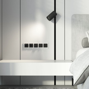 Рамка 5 местная стекло soft-touch, Белый, Senso Werkel W0053101