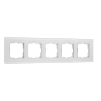 Рамка 5 местная стекло soft-touch, Белый, Senso Werkel W0053101