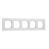 Рамка 5 местная стекло soft-touch, Белый, Senso Werkel W0053101