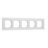 Рамка 5 местная стекло soft-touch, Белый, Senso Werkel W0053101