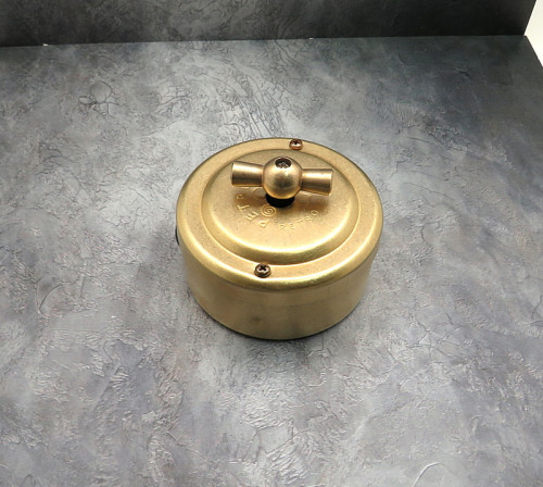 Выключатель поворотный 2 кл. (4 положения), металл, Латунь, Petrucci 305BS