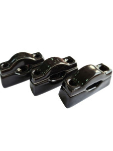 Универсальный керамический фиксатор (крепеж) для провода, Черный, Leanza ФКЧ