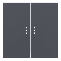 Лицевая панель выключателя 2 кл. перекрестного с подсветкой, Базальт, Rikett 35615 BT