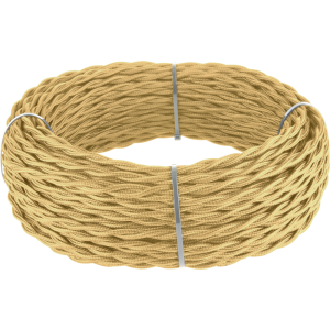Ретро кабель витой 2x1,5  золотой песок (50м) Werkel a041891 (W6452547)