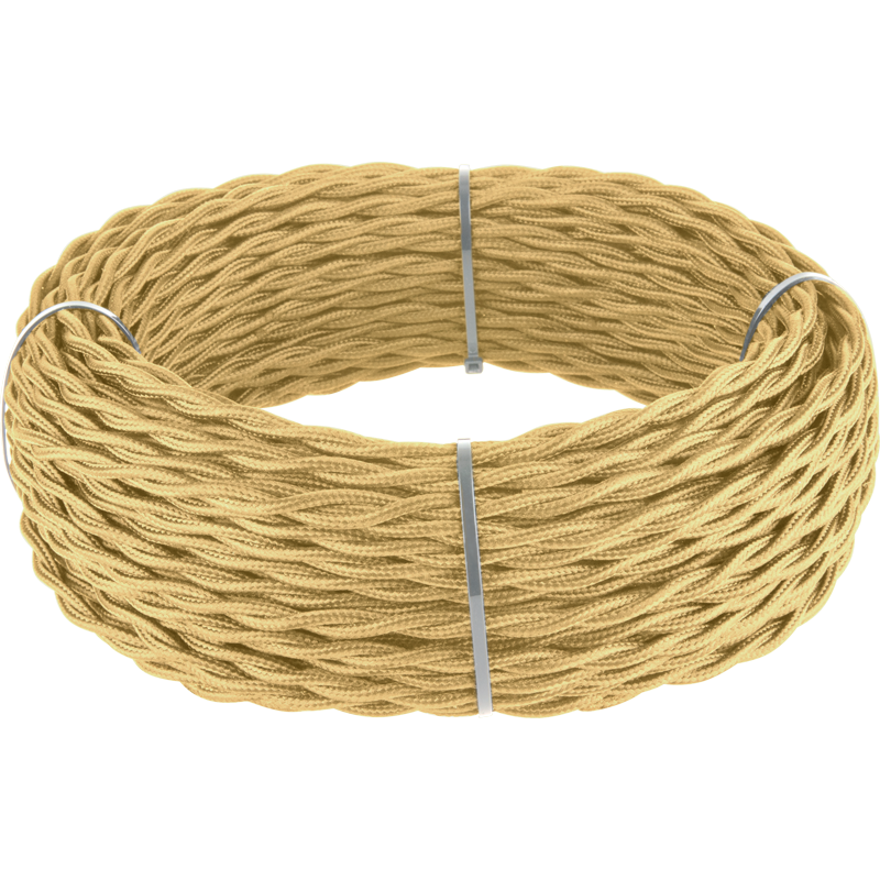 Ретро кабель витой 2x1,5  золотой песок Werkel a041891 (W6452547)