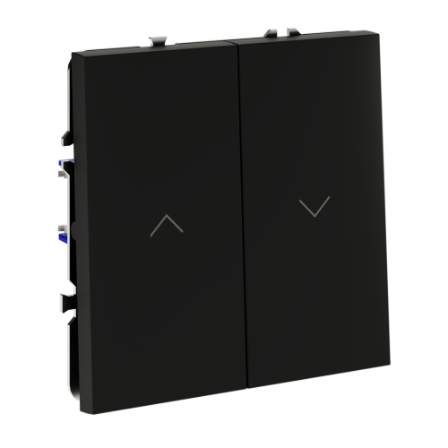 Выключатель для жалюзи, Черный матовый, S70 Voltum VLS020708