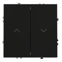 Выключатель для жалюзи, Черный матовый, S70 Voltum VLS020708