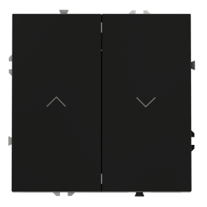 Выключатель для жалюзи, Черный матовый, S70 Voltum VLS020708