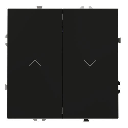 Выключатель для жалюзи, Черный матовый, S70 Voltum VLS020708