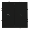 Выключатель для жалюзи, Черный матовый, S70 Voltum VLS020708