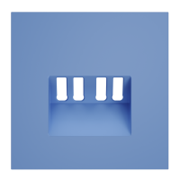 Лицевая панель для розетки акустической 4-местной, Деним, S70 Voltum VLS001515