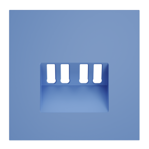 Лицевая панель для розетки акустической 4-местной, Деним, S70 Voltum VLS001515