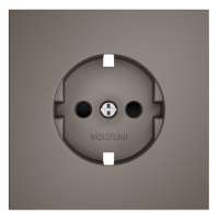 Лицевая панель для розетки с З/К и шторками, Капучино, S70 Voltum VLS000714