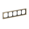 Рамка 5 местная, металл, Латунь, ArtGallery SE GAL312205