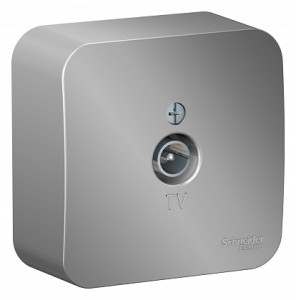 Розетка О/У телевизионная TV простая, Алюминий, Blanca SE BLNTA000013