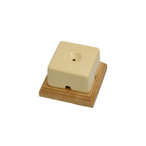 Распаечная коробка керамика 77х43, Слоновая кость, Кром Interior Electric РККК/03